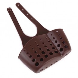 Подвесная корзинка-органайзер для кухонных губок и принадлежностей, пищевой силикон ANGO коричневый ANGO