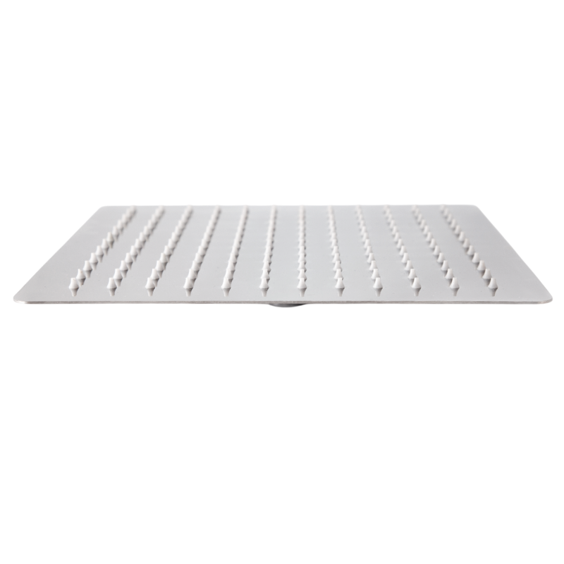 Лейка потолочная тропический душ Ango А-809 Ultra Slim 200 х 250 мм прямоугольная нержавейка