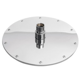Лійка стельова тропічний душ Ango С-07Е Ultra Slim 200 х 200 мм кругла розбірна нержавіюча сталь