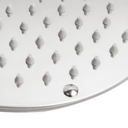 Лійка стельова тропічний душ Ango С-07Е Ultra Slim 200 х 200 мм кругла розбірна нержавіюча сталь