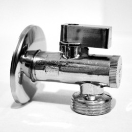 Кран кутовий (приладовий) з фільтром 1/2"х1/2" ANGO хром 2631