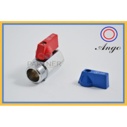 Кран приборный шаровый Valve J.G. MINI мини 3/8 дюйма наружная внутренняя резьба хром латунь