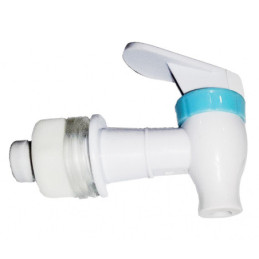 Кран для кулера диспенсер води Valve J.G. YSJ-001 3/8 дюйми довжина 10 см штуцер 14 - 15 мм пластик синій