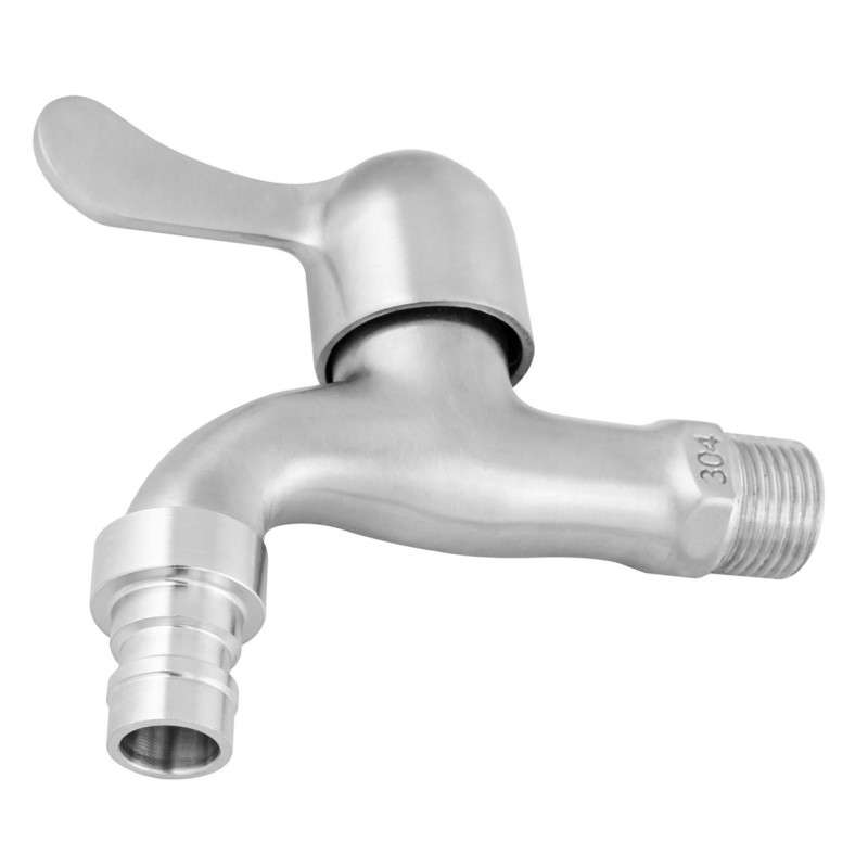 Кран поливочный садовый водоразборный ВРК Valve J.G. S.S.304 09 1/2 дюйма с штуцером 10 см нержавейка
