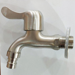 Кран поливочный садовый водоразборный ВРК Valve J.G. S.S.304 09 1/2 дюйма с штуцером 10 см нержавейка