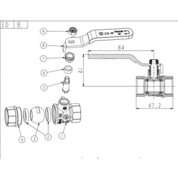 Кран кульовий 1/2" вв кр (для води) Valve JG BRAS 59