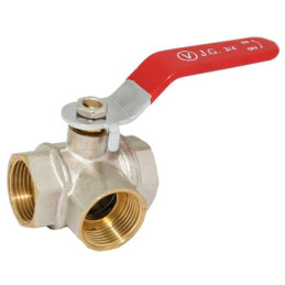 Кран шаровый трехходовой 1" (для воды) Valve JG