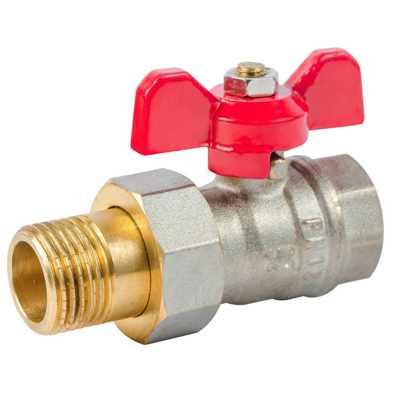Кран з американкою (накидний гайкою) 3/4" Valve J.G.(AB) BRAS 59 Кран з американкою (накидний гайкою) 3/4" Valve J.G.(AB) BRAS 59