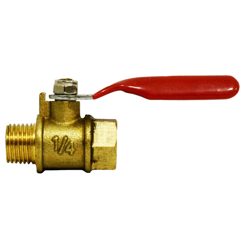 Кран шаровый Valve J.G. 1/4 дюйма внутренняя наружная резьба латунный шар усиленный