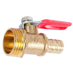 Кран шаровый Valve J.G. 1/2 х М10 дюйма наружная резьба латунный шар