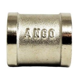 Муфта з'єднувальна Ango 1/2 дюйма внутрішнє різьблення латунь нікельована