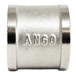 Муфта сполучна Ango 1 дюйм внутрішнє різьблення латунь нікельована