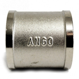 Муфта сполучна Ango 1 1/2 дюйма внутрішнє різьблення латунь нікельована
