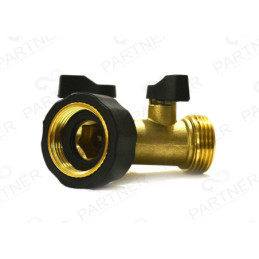 Кран розподільник на 2 виходи для поливу Valve J.G. QC-19 різьблення 3/4 х 3/4 з накидною гайкою