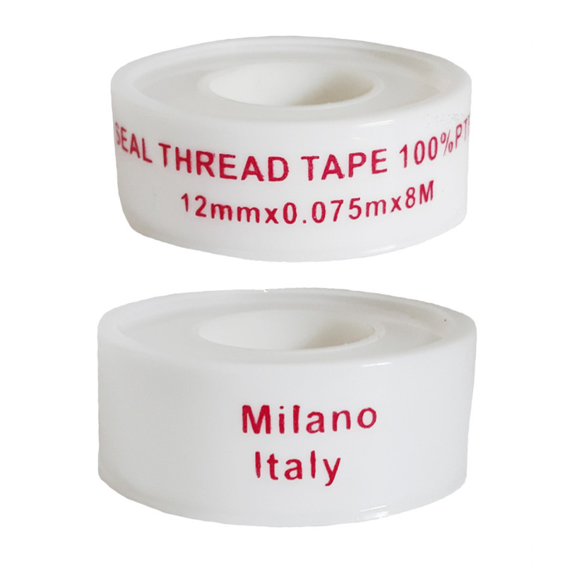 Фум стрічка ущільнювальна Milano 12 х 0,075 мм довжина 8 м упаковка 10 штук Фум стрічка ущільнювальна Milano 12 х 0,075 мм довжина 8 м упаковка 10 штук