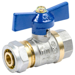 Кран для металлопластиковых труб Valve J.G. 16 х 1/2 дюйма внутренняя резьба усиленный латунный