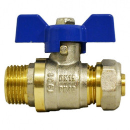 Кран для металлопластиковых труб Valve J.G. 16 х 1/2 дюйма наружная резьба усиленный латунный