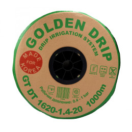 Крапельна стрічка Golden Drip 1,4-8х30 з емітером, довжина 1000 м