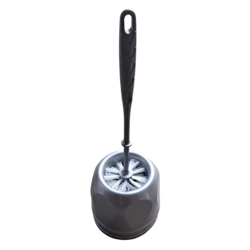 Ершик для унитаза с подставкой серый пластик комплект