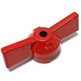 Ручка бабочка на шаровый кран Valve J.G. 1/2 х 3/4 дюйма под винт синяя красная желтая