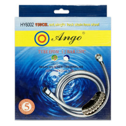 Шланг для душу Ango HY6002 гайка М22 150 см подвійне обплетення латунь