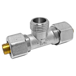 Згін американка трійник для металопластикових труб Valve J.G. Professional 16 х 1/2 х 16 зовнішнє різьблення розбірний латунь