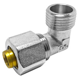 Сгон американка угловой для металлопластиковых труб Valve J.G. Professional 20 х 1/2 разборной латунь