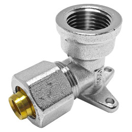 Сгон американка угловой монтажный для металлопластиковых труб Valve J.G. Professiona 16 х 1/2 разборной латунь