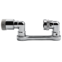 Насадка на кран аератор для змішувача Ango М24 х М22 хром латунь поворотний на 1080 градусів