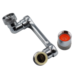 Насадка на кран аератор для змішувача Ango М24 х М22 хром латунь поворотний на 1080 градусів