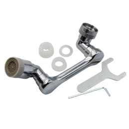 Насадка на кран аератор для змішувача Ango М24 х М22 хром латунь поворотний на 1080 градусів