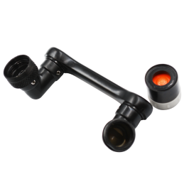 Насадка на кран аератор для змішувача Ango М24 х М22 чорний латунь поворотний на 1080 градусів