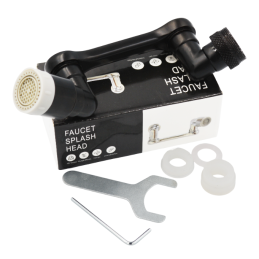 Насадка на кран аератор для змішувача Ango М24 х М22 чорний латунь поворотний на 1080 градусів