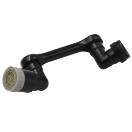 Насадка на кран аератор для змішувача Ango М24 х М22 чорний латунь поворотний на 1080 градусів