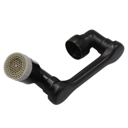 Насадка на кран аератор для змішувача Ango М24 х М22 чорний латунь поворотний на 1080 градусів