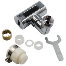 Насадка на кран аератор для змішувача Ango М24 х М22 хром 4 режими трансформер з перехідниками