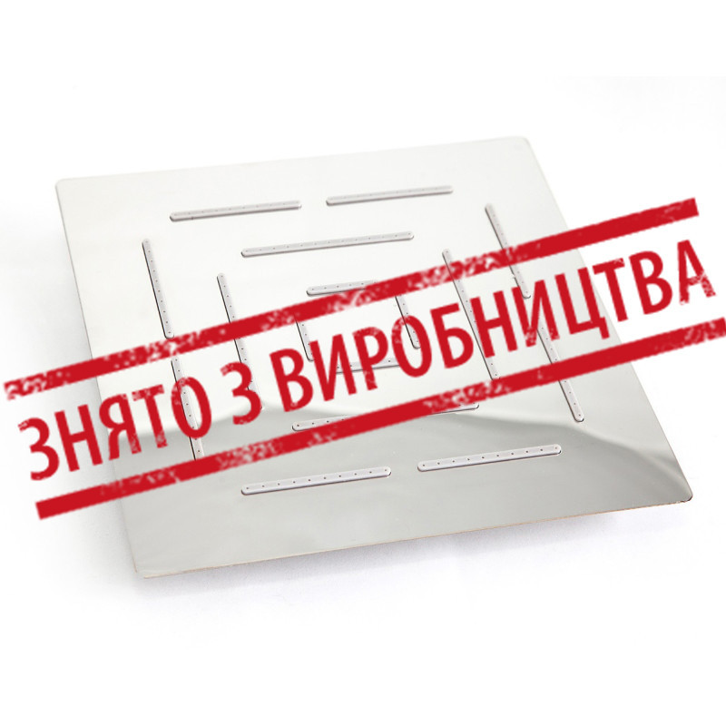 Лійка стельова квадратна нержавійка 200*200 мм (душ стіною) ІЗ-07 ZM