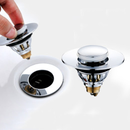 Клапан витяжний для раковини з фільтром ANGO G1106 діаметр 37 мм хром латунь