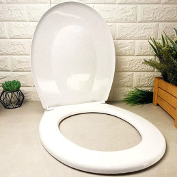 Кришка сидіння для унітаза Sydanit СД-21 білий граніт поліпропілен